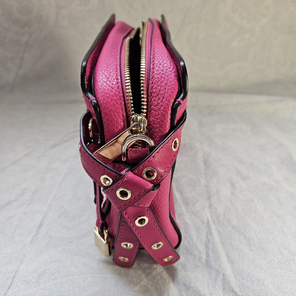Michael Michael Kors Bristol Studded Leather Messenger bag Ultra Pink Crossbody - Picture 3 of 8